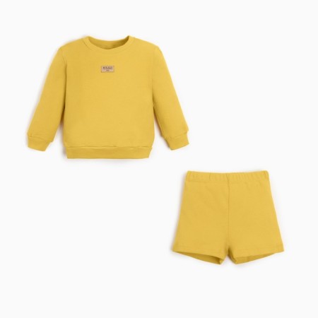 Kidsa (sweatshirt, shorts) minku, yellow color, height 86-92 cm