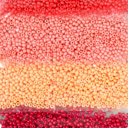 Round Beads 12/0 "Paints of autumn" 6 colors x 10 g 20x8 cm-1