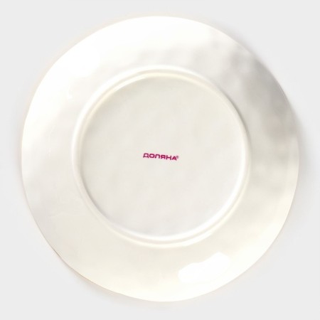 Plate of a porcelain deep shade Organic Gold, 670 ml, d = 21.5 cm, white color-3