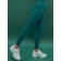 Sports women's leggings, size XS, emerald color