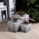 LED figure "Silver Gifts" 15, 20, 25 cm, textiles, metal, 220 V, glow warm white