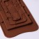 Form for chocolate of the Dolyan "Crushed Chocolate", 21.2 × 10.6 × 1 cm, brown color