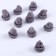 Knitted hat knitted, set 10 pcs., Gray color