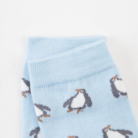 Male socks "Penguins" Blue color, size 27-1