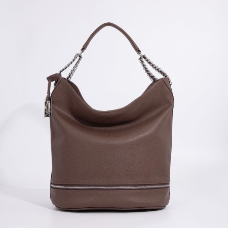 Love bag "Olivi" with lightning, brown color