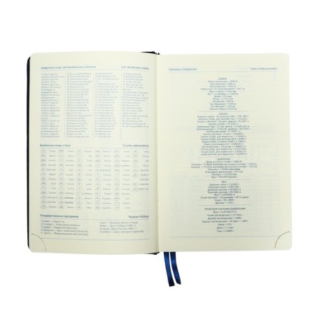 Dated diary 2024, A5, 168 sheets in the ruler, the leatherette "Nebraska", gold cut, blue-5