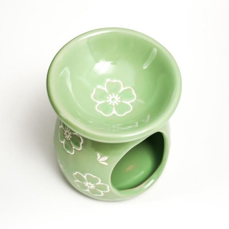 Aroma lamp ceramics "delicate flowers" mix 11x9x9 cm-3