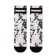 Extended women's socks with CONTE ELEGANT FANTASY FLOWERS, size 23-25, beige color