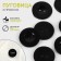 Button 2 punctures, d = 25 mm, black color