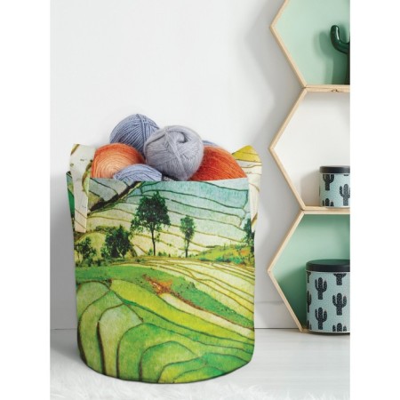 Textile bag "Hills of dreams", for storing things and toys, size 30x30 cm, 18.9 liters