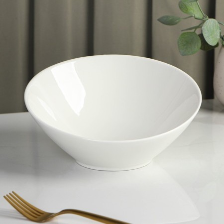 Gloria porcelain shaft, 450 ml, d = 21 cm, white color-1