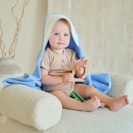 Toward Tensor Corner I, 75x75 cm, milk/blue color, 100% cotton, 360 g/m2-13