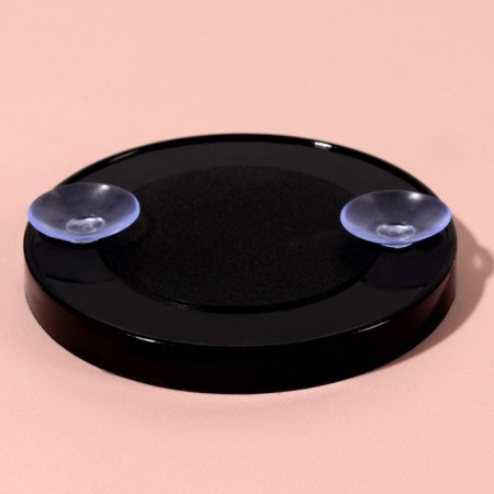 Mirror makeup, increase × 15, on suction cups, d 9 cm, black color-2