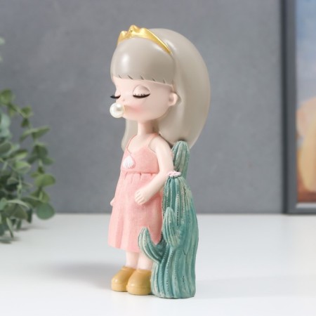 Polystone souvenir "Baby in a sundress/skirt, with cacti" MIX 17x7x10 cm-7