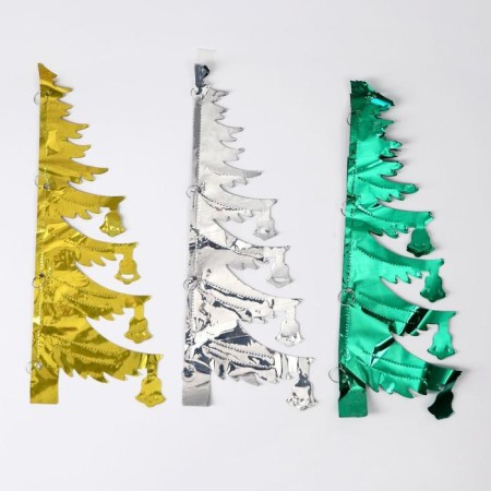 Foil ball "Christmas tree with bells" 27x34 cm, mix-1