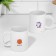 A set of mugs for two, sublimation "Cookies with milk", 2 circles, 320 ml