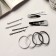 Hair set "Classic" (6 ST-4.5 cm, 8 ptot 6 cm, 2 stut 8.5 cm, 8 elastic bands) black and white