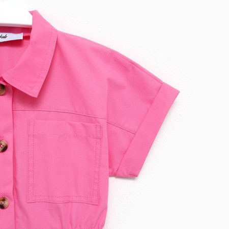 Children's dress with kaftan pockets, size 30 (98-104 cm), bright pink color-7