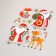 Plastic sticker "Santa Claus and Forest Animals" 24x33 cm