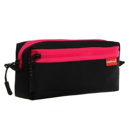 Penal soft, 2 compartments, volumetric, 100 x 210 x 50 mm, Erich Krause, Black & Pink 48999-2