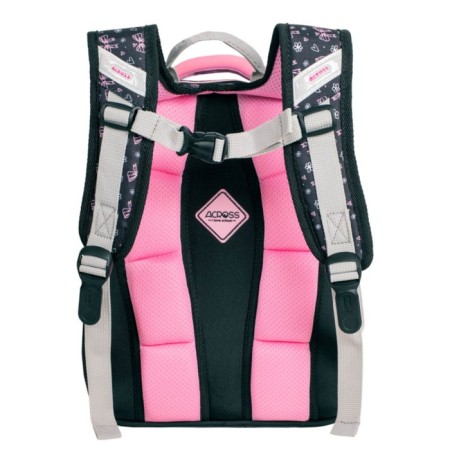 School backpack by Ergon. Spray Across 178 35*26*14 Virgo + Pen, Burner Cher/Rose 24-178-7-3