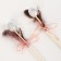 Decor on the stick "feather and egg" set of 2 pcs., Mix