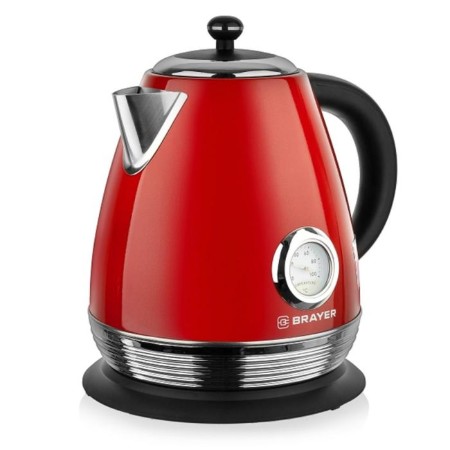 Electric kettle Brayer BR1007, metal, 1.7 l, 2200 W, auto shutdown, red-1