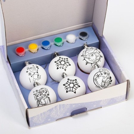 Set for creativity for the New Year "New Year's ball for coloring", 6 pieces 5.5 cm, cold heart-2