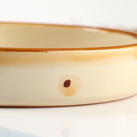 Crystal dish 0.5l / 20x3.5cm, caramel-2