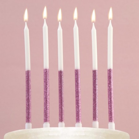 Candles for the cake "On your birthday", pink, 6 pcs.-5