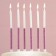 Candles for the cake "On your birthday", pink, 6 pcs.
