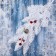 Branch artificial decorative "snow-white" cones silver-berry 60 cm