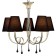Suspended chandelier Mantra Paola, E14, 5x20W, 532 mm, matte silver color