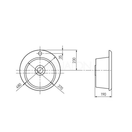 Kitchen sink "Iveria", d = 480 mm, color gray color-2