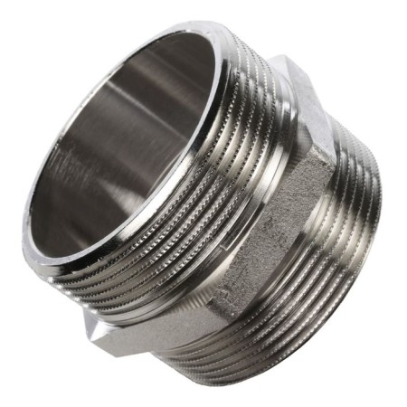 NIPPEL STUT SFT-0004-000022, 2 ", external/external thread, nickelled brass-2