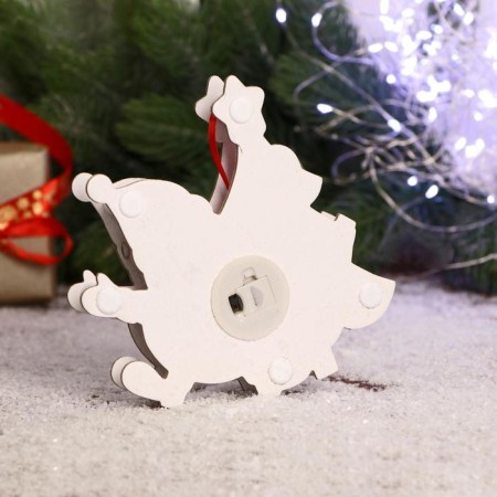 Christmas tree decoration "Santa Claus with Christmas tree" 14.5x14.5 cm-2