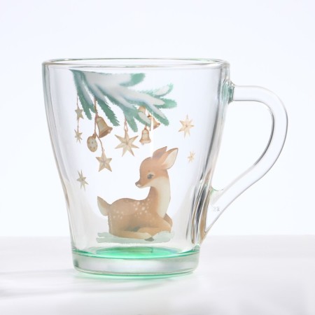 New Year. Glass mug "Deer", 300 ml-1