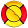 Winter Star tubing-vatter, case diameter 90 cm, red/yellow color