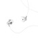 Hoco M75 headphones, wired, inserts, microphone, jack 3.5 mm, 1.2 m, silver