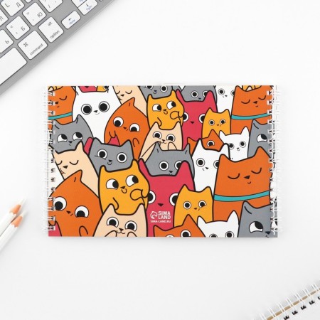 Set: a double notebook with tasks and the handle "Cats"-10