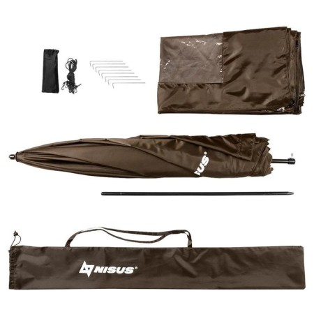 An umbrella with a nisus awn, a diameter of 2.4 m, a straight line, closed-4