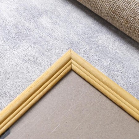 Photo frame wood 20x20 cm pine (plastic screen)-2