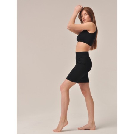 Female top in the rub on wide straps TOP SPALLA LARGA RIB, size 44-46, black color-4