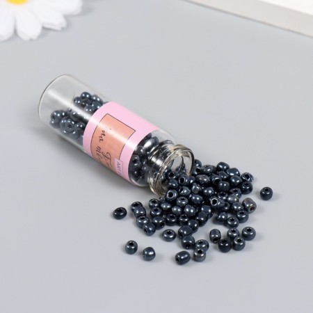 Bead 6/0 in the bottle "midnight" 20 g ceramic shine 6x2x2 cm-1