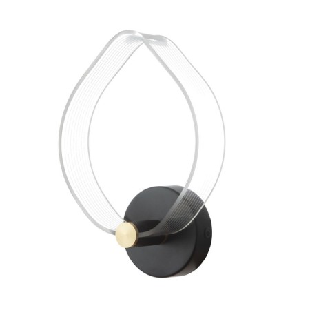 Bra "leaf" LED 8W 3000-6000K Black 25x20x6cm