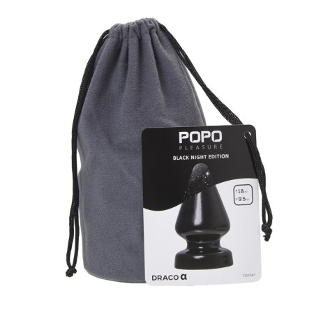 Anal plug Toyfa Popo Pleasure Draco α, cone, PVC, 95x180 mm, black color-7