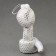 Soft toy "Snake" with sequins, on suspension, 13 cm, silver color