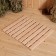 Rug-seat for a bathhouse from linden, embossing Russian patterns, 42x35x1 cm