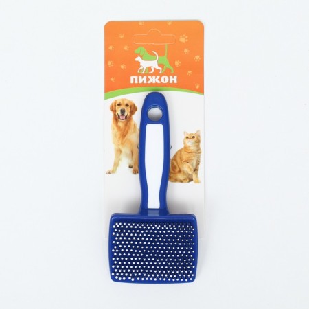 Puchoderma plastic soft with rounded teeth, small, 6 x 13.5 cm, white-blue-4