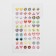Earrings "Stickers" Smile, Bright, Colored